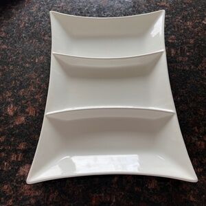 CERIART 3 Compartment Serving Dish - Made in Portugal